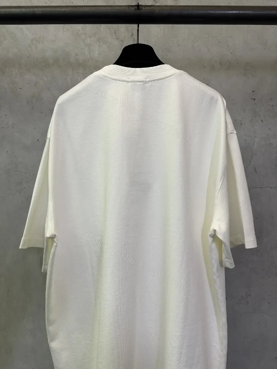View 8 of Bold Logo Tee: Minimalist Comfort, Black Graphic White Tee