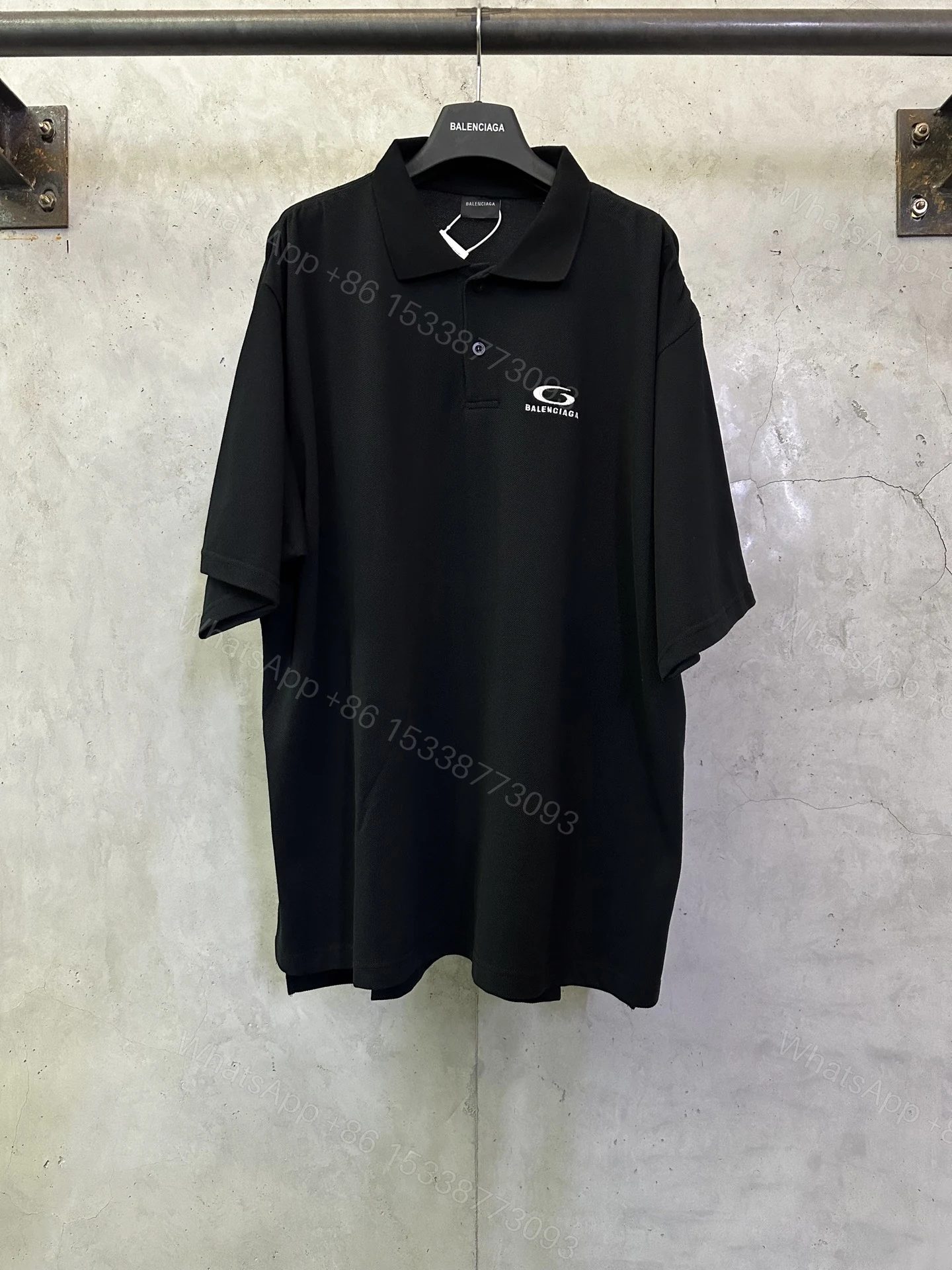 Balenciaga 一比一 男款 星星印花短袖T恤 深藍色寬鬆潮流百搭款 — view 1
