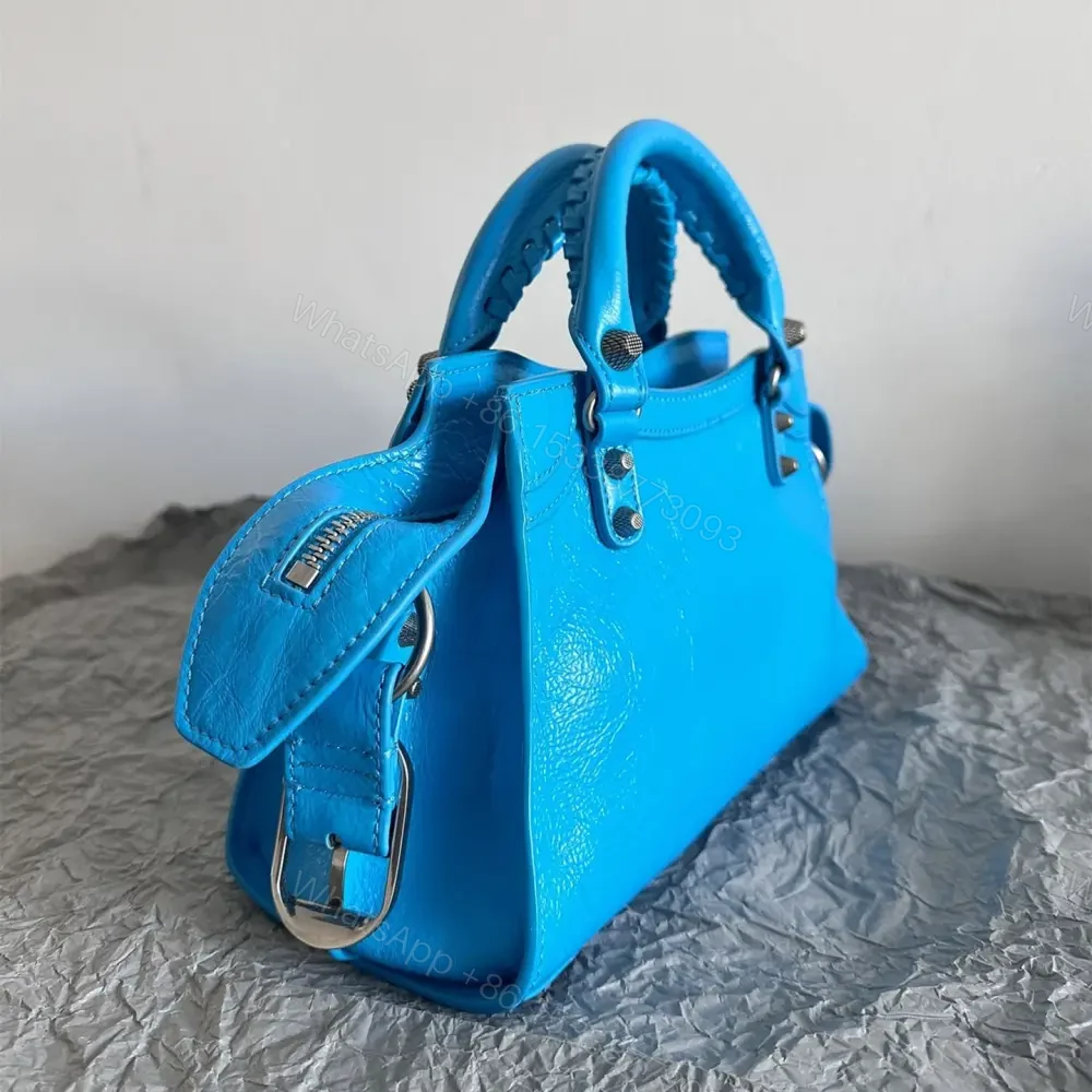 View 5 of 高仿Balenciaga*NeoCagole系列機車包藍色