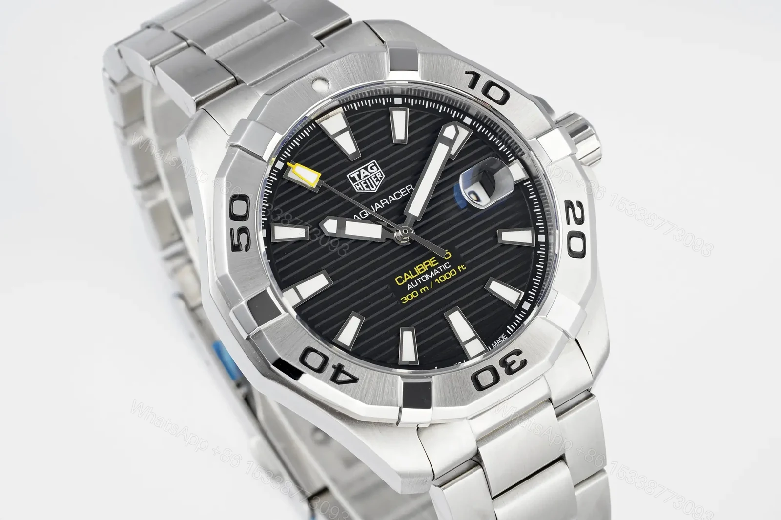 View 8 of Tag Heuer Super Series Watch – Black Dial, Stainless Steel, Casual and Formal Style, 100m Waterproof