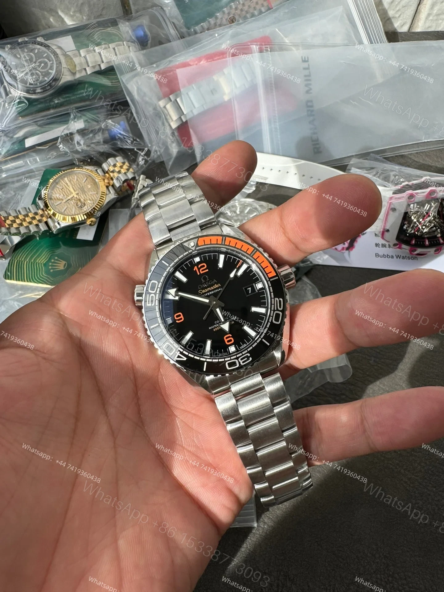 View 4 of Omega Super Clone Seamaster Planet Ocean 600M 215.30.44.21.01.002 43.5mm Black Ceramic Dial Stainless Steel