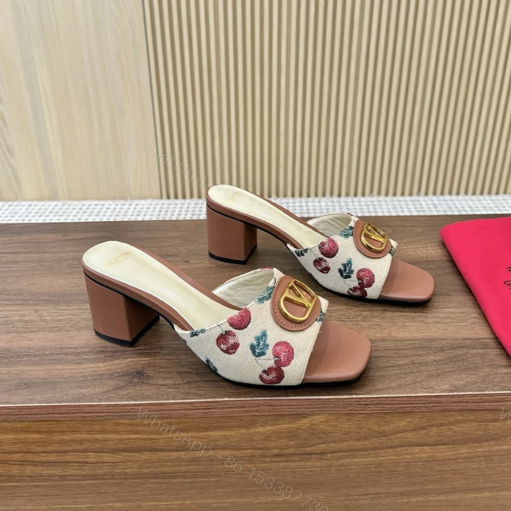 View 5 of VALENTINO VLOGO SIGNATURE CHERRYFIC SLIDE SANDAL NATURAL 6W0S0MH7NNX 32H