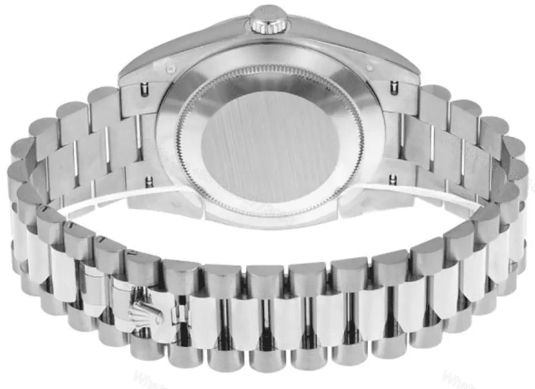 View 2 of Rolex Day Date Silver with Black Dial Replica Clone Watch Model 2022