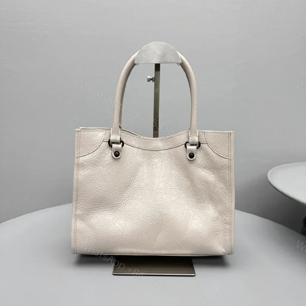 View 8 of Texture-Deep Satchel: Modern, Pebbled Leather, Gunmetal Hardware