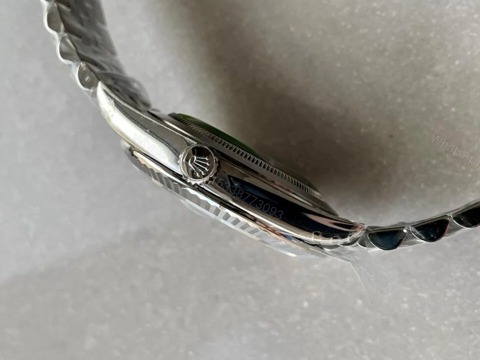 View 11 of VSF Factory 1:1 Rolex Datejust 41mm 126334 904L SS Fluted Bezel Patterned Green MOTIF Dial VS3235