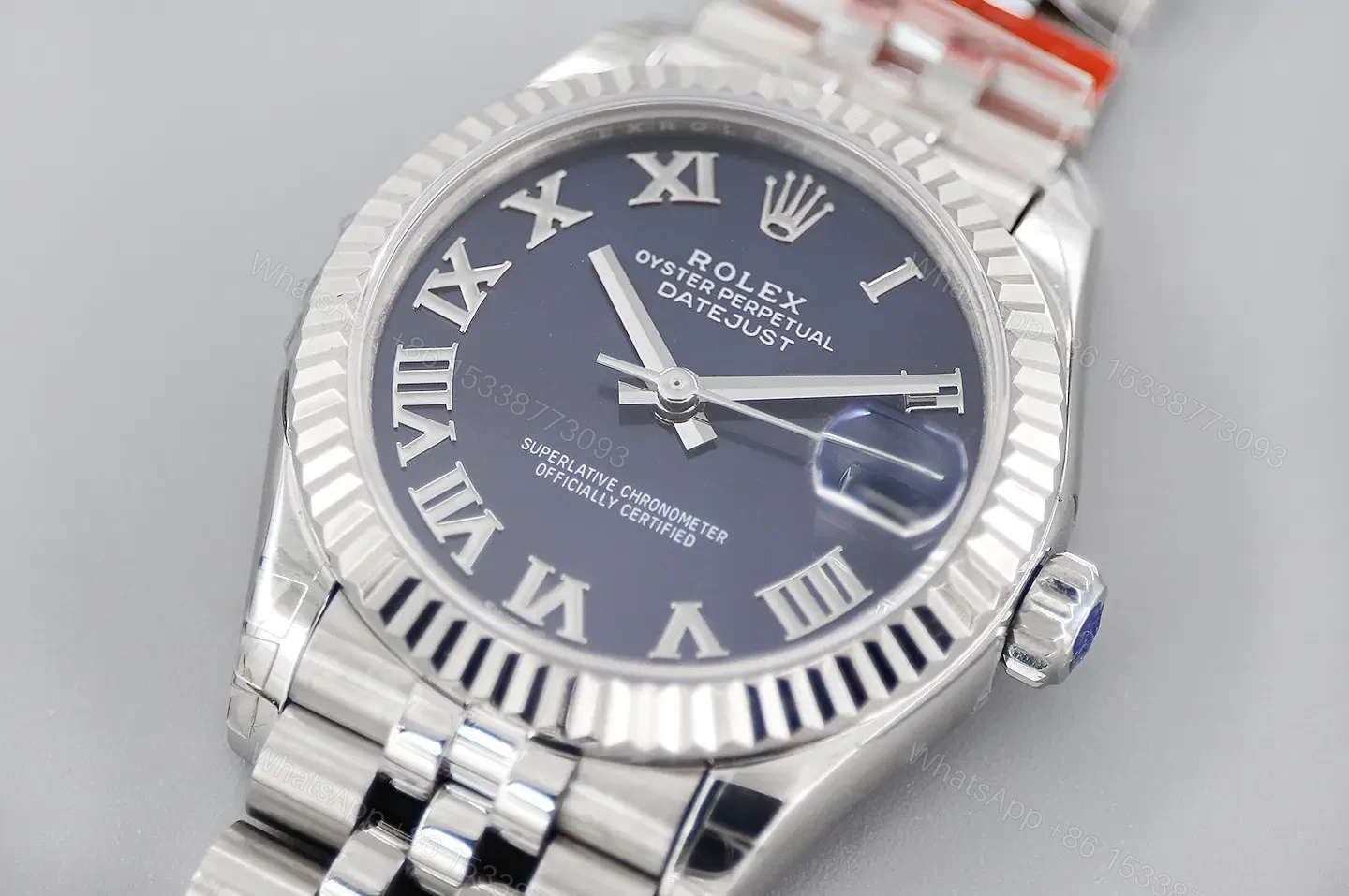 View 3 of Rolex Datejust 31 178279 White Gold Blue Roman Dial President Bracelet Watch 178279-0083