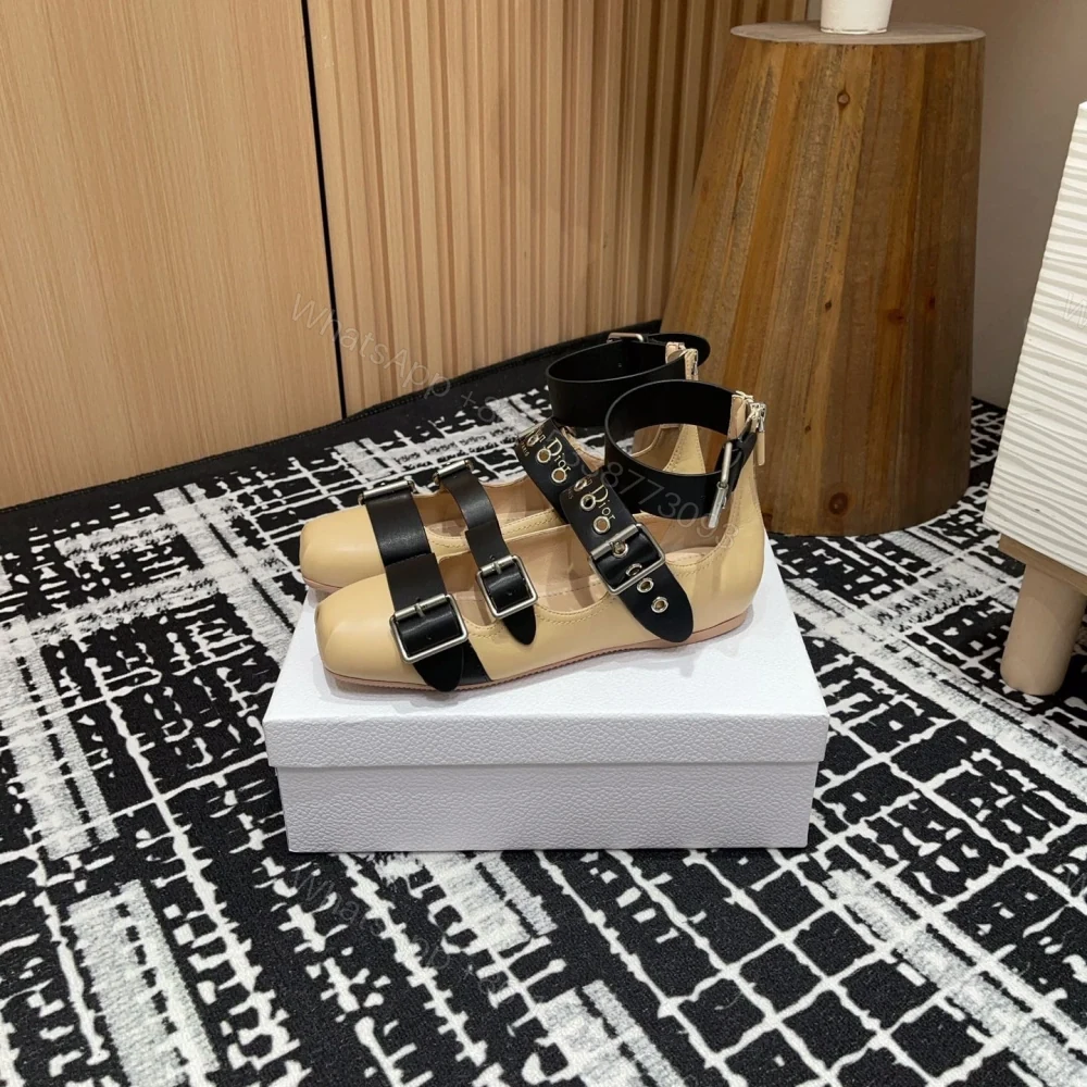 View 2 of 高仿Dior*Punk系列KCB963平頭塔扣樂福鞋膚色免檢版