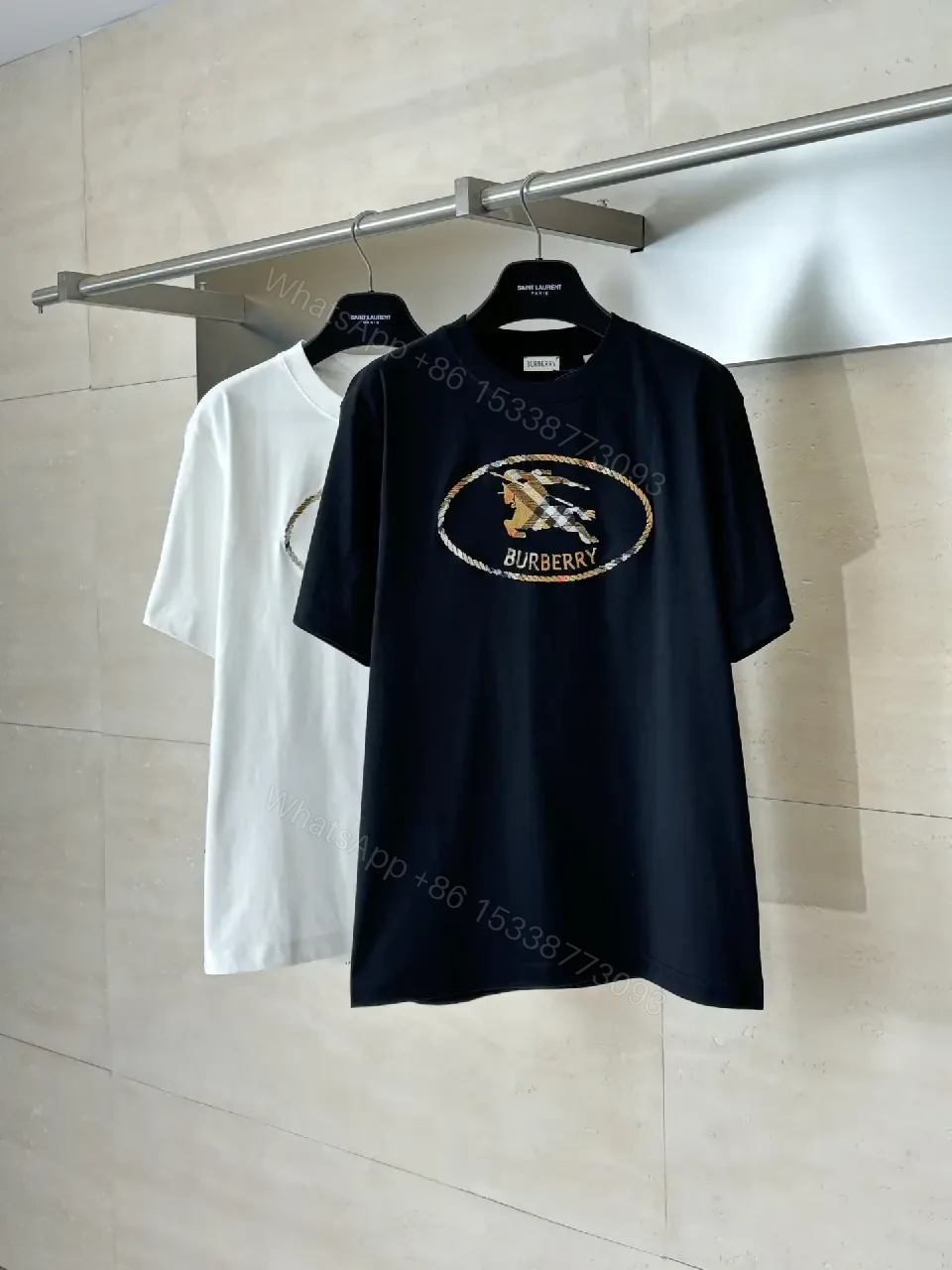 View 3 of Black Crest Graphic Tee – Premium Cotton Blend Modern Streetwear