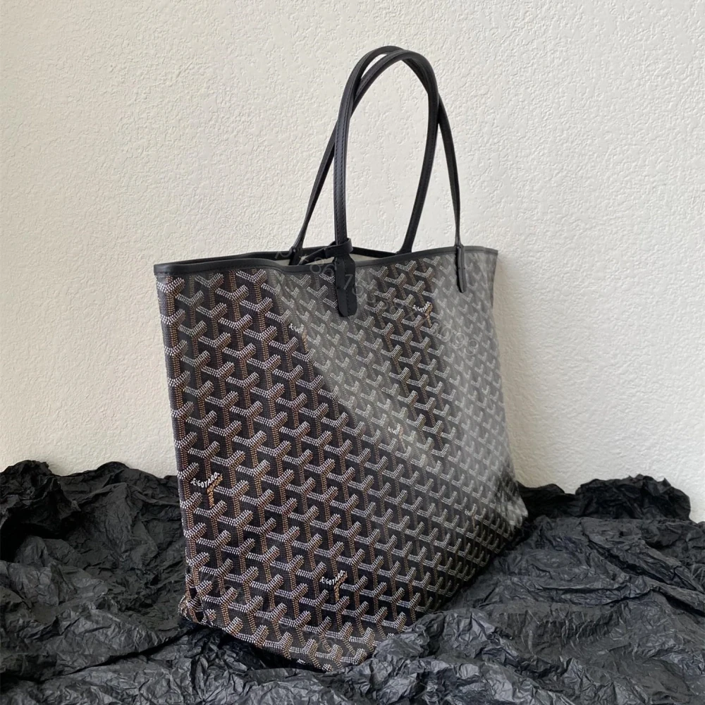 View 3 of 高仿Goyard*STLOUI8滿印Tote媽咪袋黑色大號免檢版