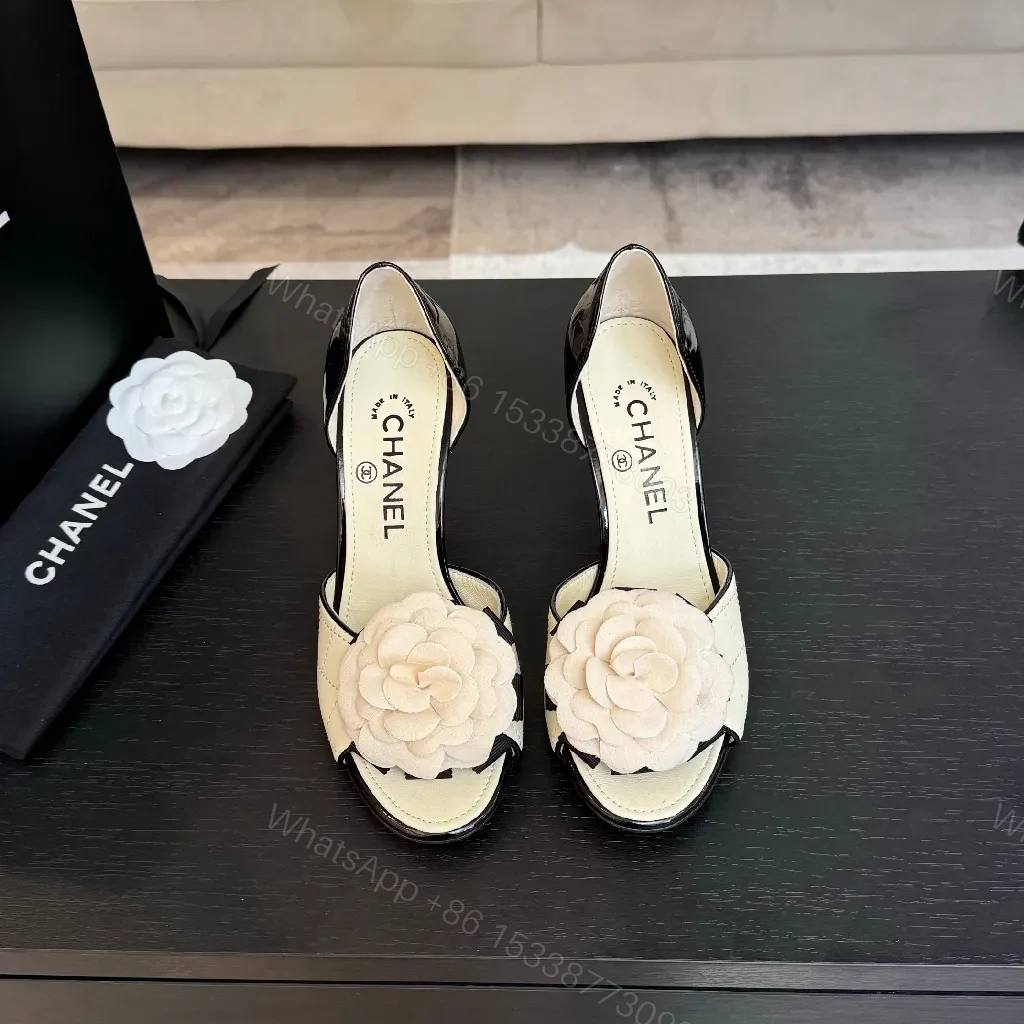 View 3 of Ivory Satin Pumps + Floral Corsage + Couture Style + Open-Toe Comfort + Pump