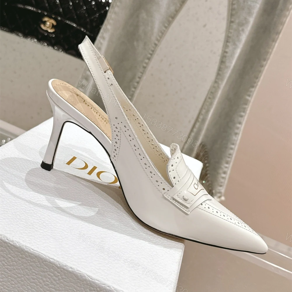 View 2 of 高仿Dior*Boy系列KCV181走秀款尖頭高踭單鞋8CM白色免檢版