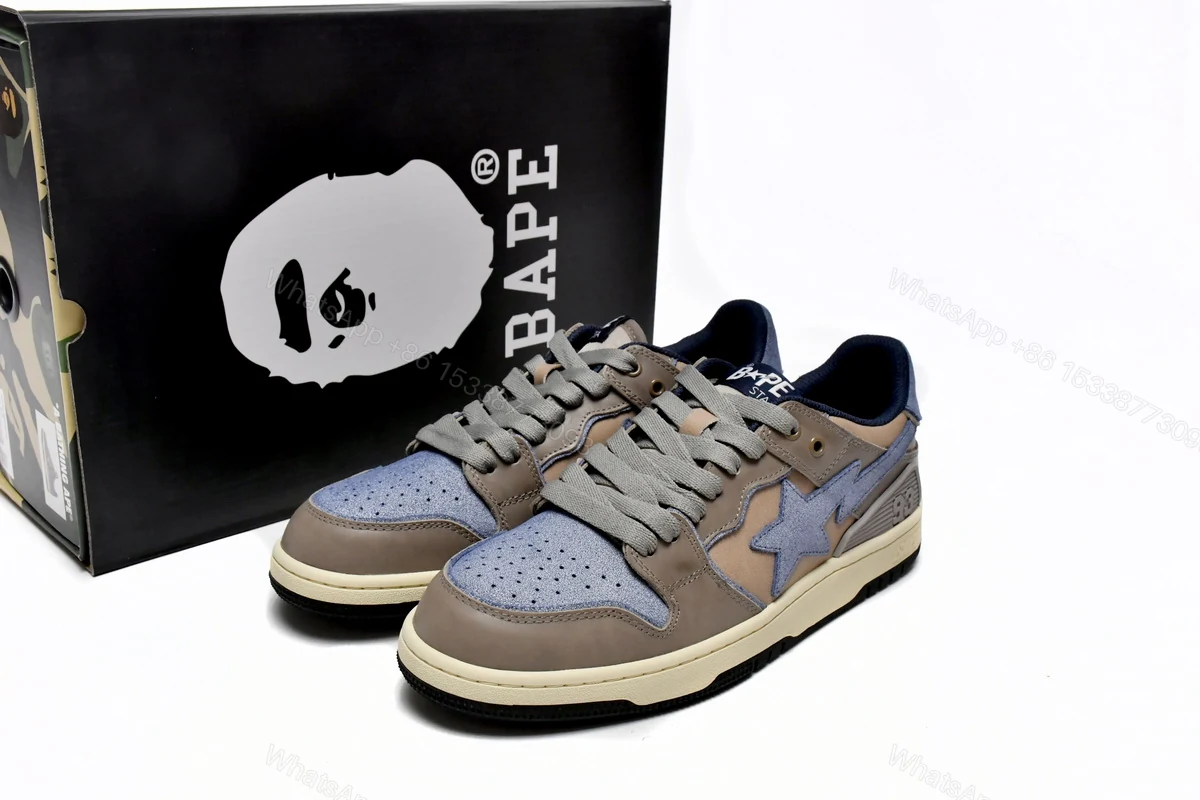 Bape Sk8 Sta Low Make old Khaki Blue 1120-291-019(BapeSta) — view 2
