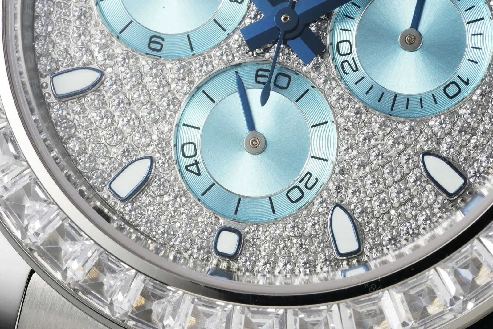 View 5 of Rolex Daytona Ice Blue Diamond Watch Oyster Bracelet Ultimate 40MM RLX-DAY-40-ICE-DIA-OYS