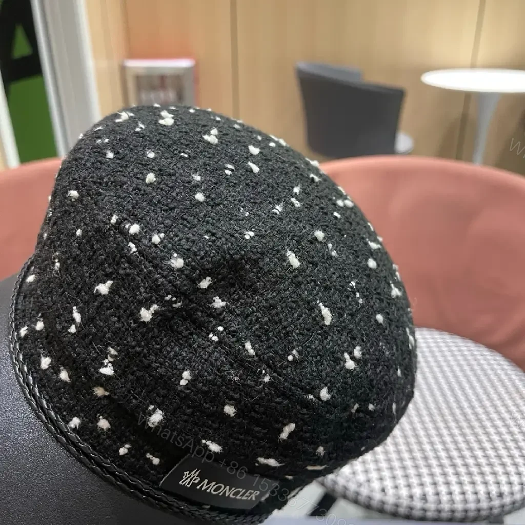 View 8 of Textured Tweed Cap with Leather Peak: Luxe Modern Cap