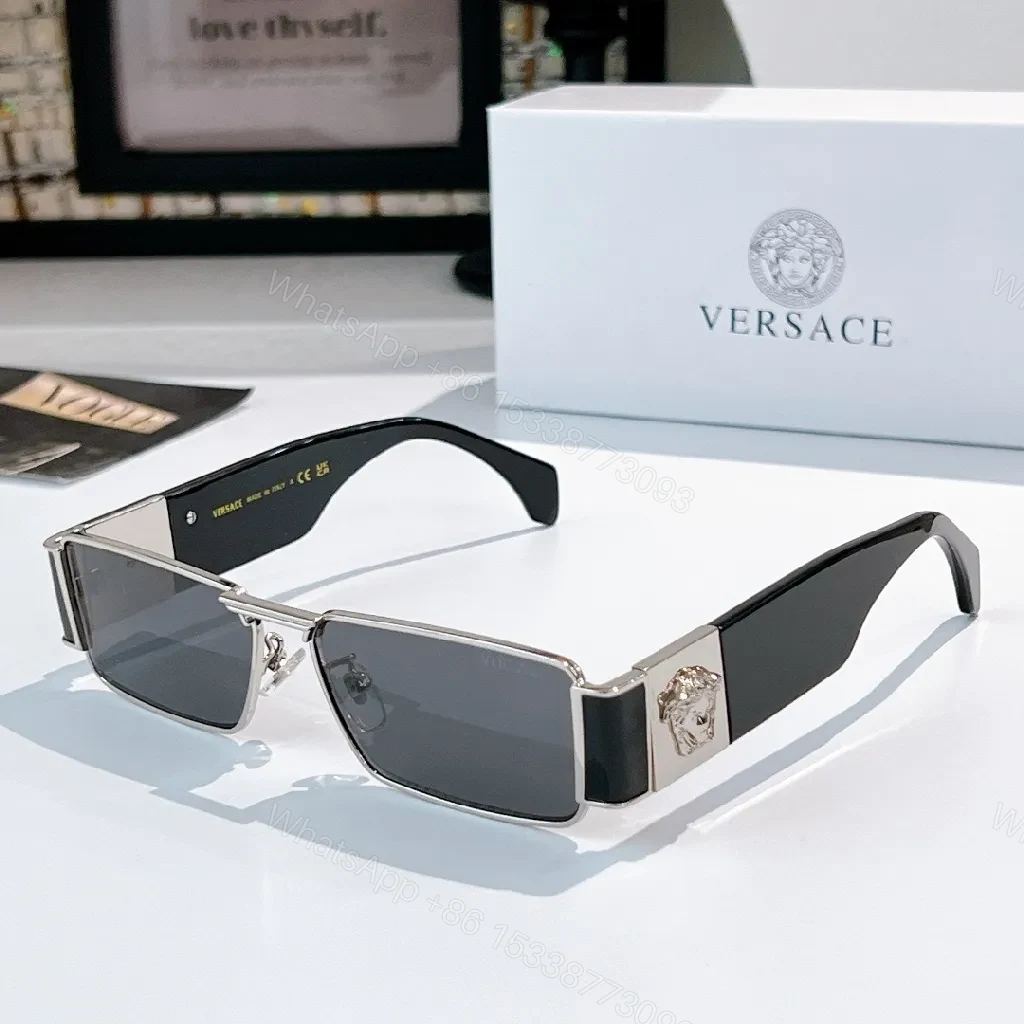 View 2 of Gold-Frame Shield Sunglasses: Bold Luxe, Modern Visage