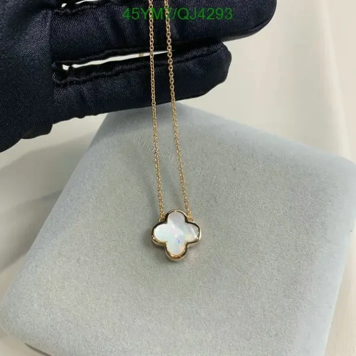 View 6 of Van Cleef & Arpels Alhambra Necklace with Pure Motif QJ4293 Dupe