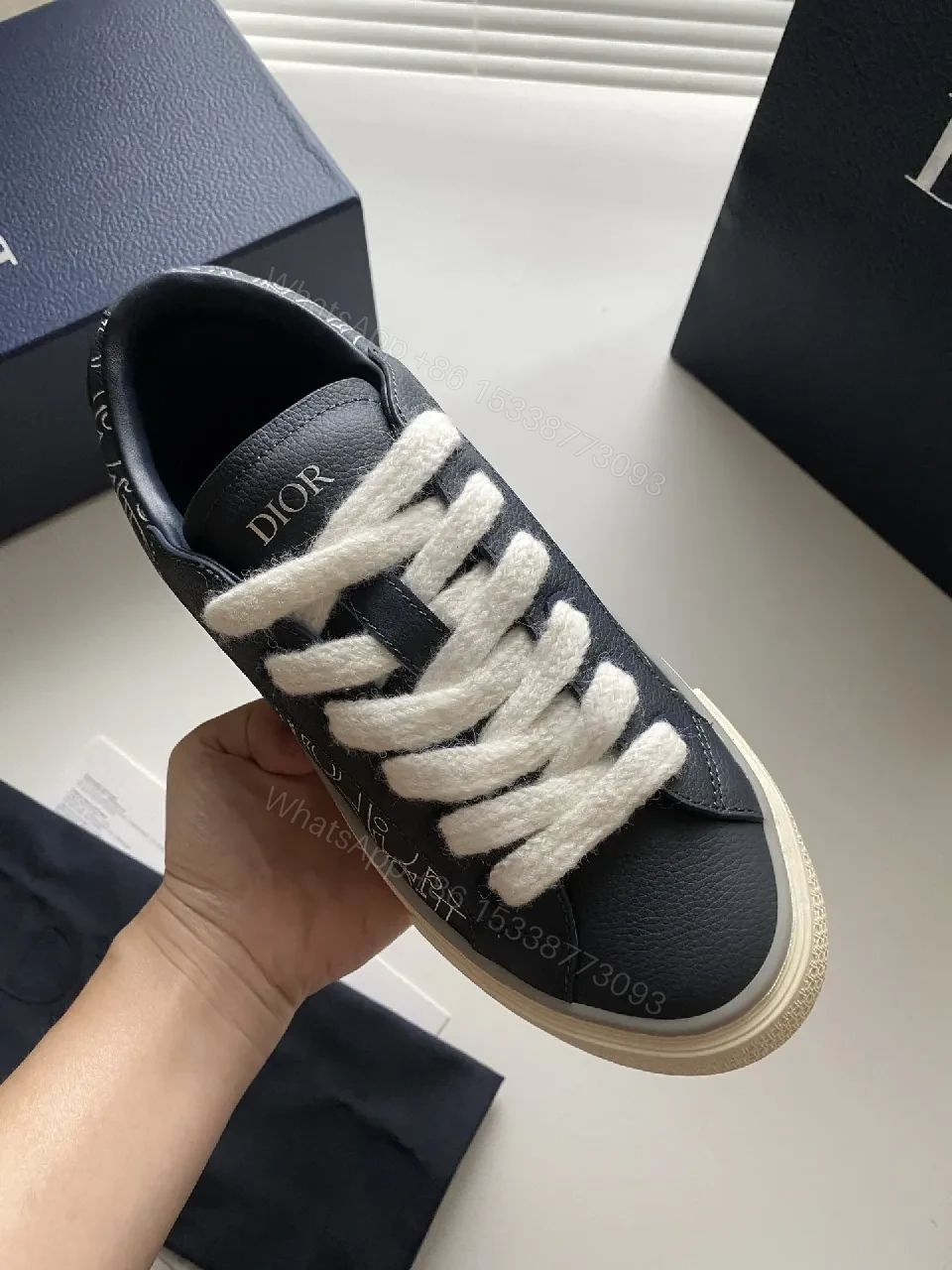 View 7 of Textured Leather Low-Top Sneakers: Luxe Pattern, Comfortable Fit