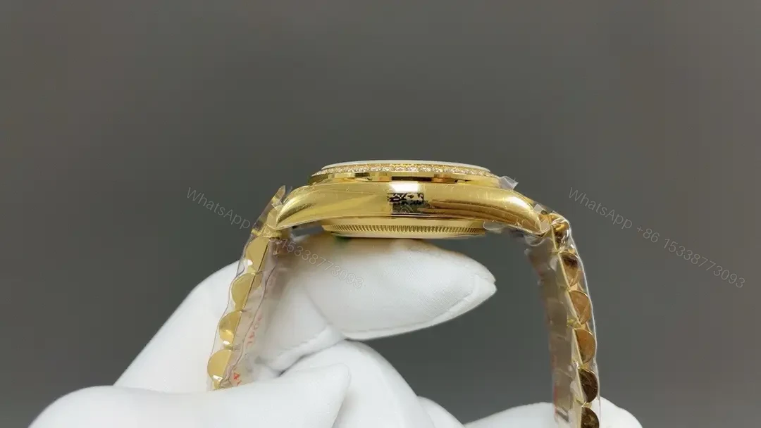 View 5 of Rolex Day-Date 36 Yellow Gold Diamonds President Green 118348-0161