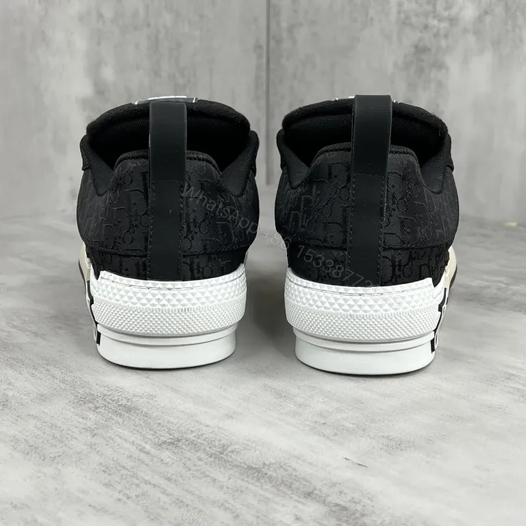 View 2 of Chic Dior-Inspired Black Sneaker | Monochrome Luxury Comfort