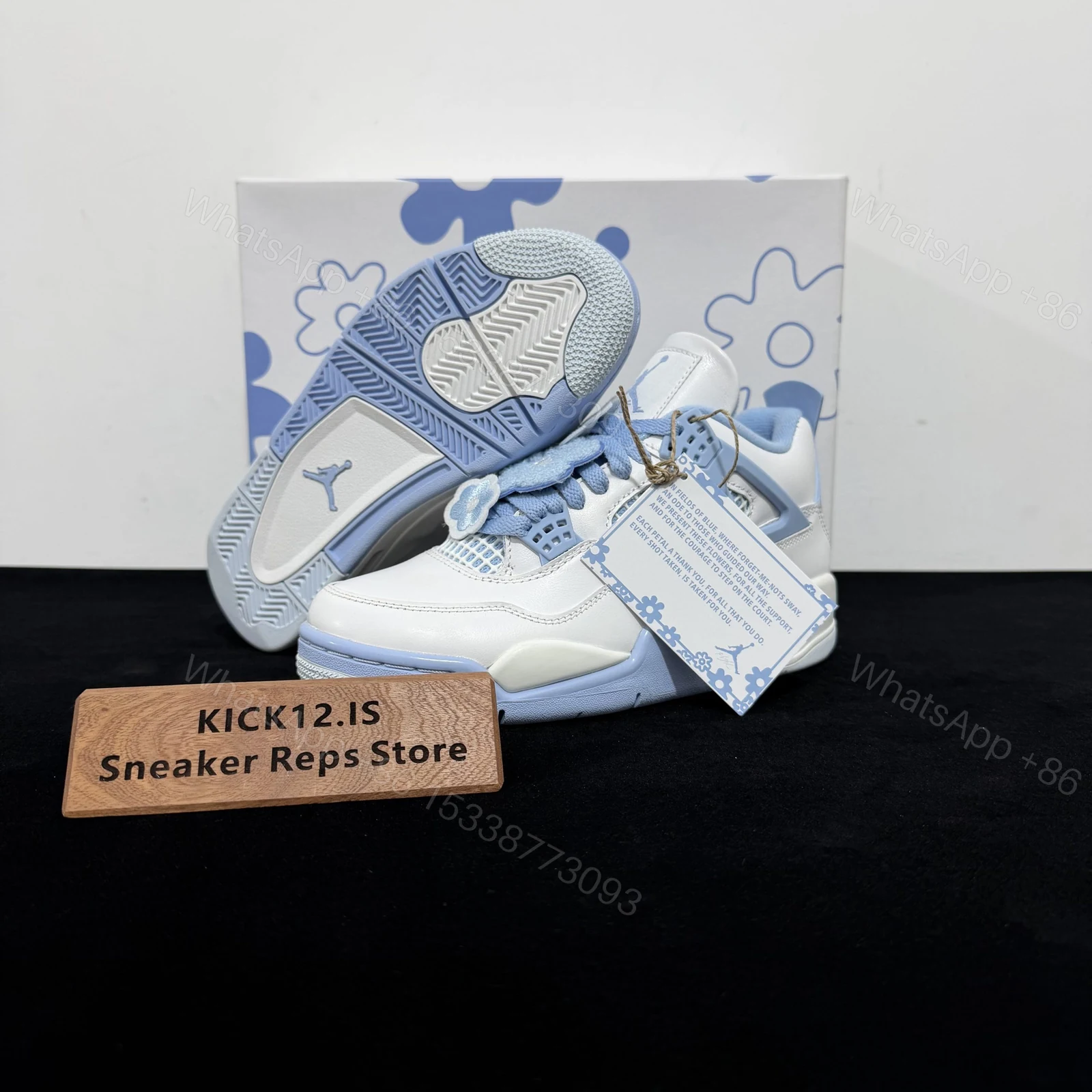 View 3 of Air Jordan 4 Retro Aluminum Replica