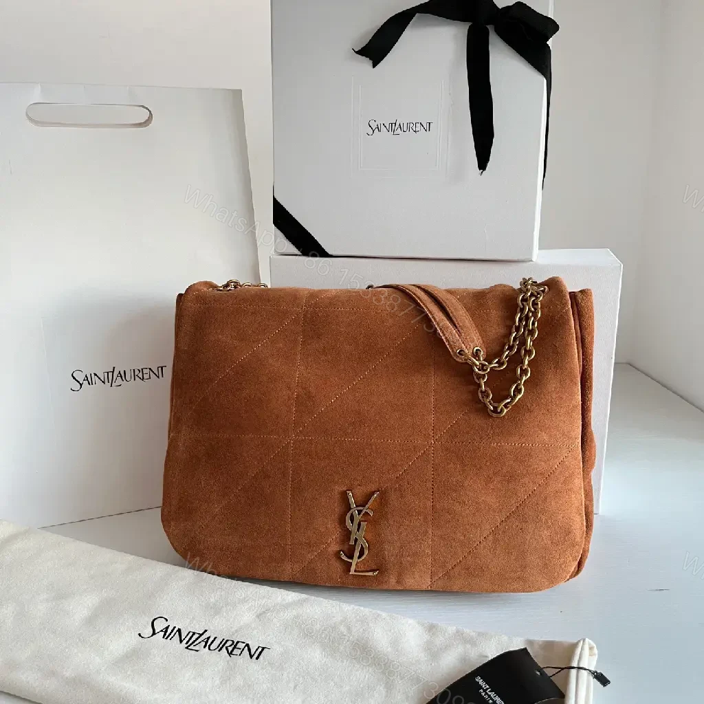 Soft-Touch Suede Quilted Shoulder Bag, Gold Hardware, Everyday Luxe — view 1