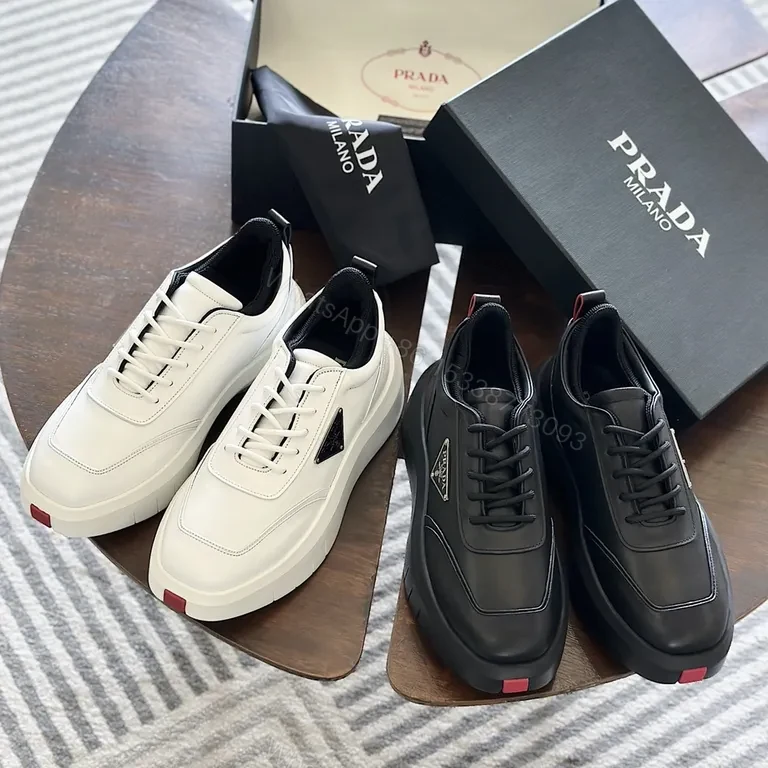 View 3 of Prada Milano White Platform Sneakers - Premium Comfort