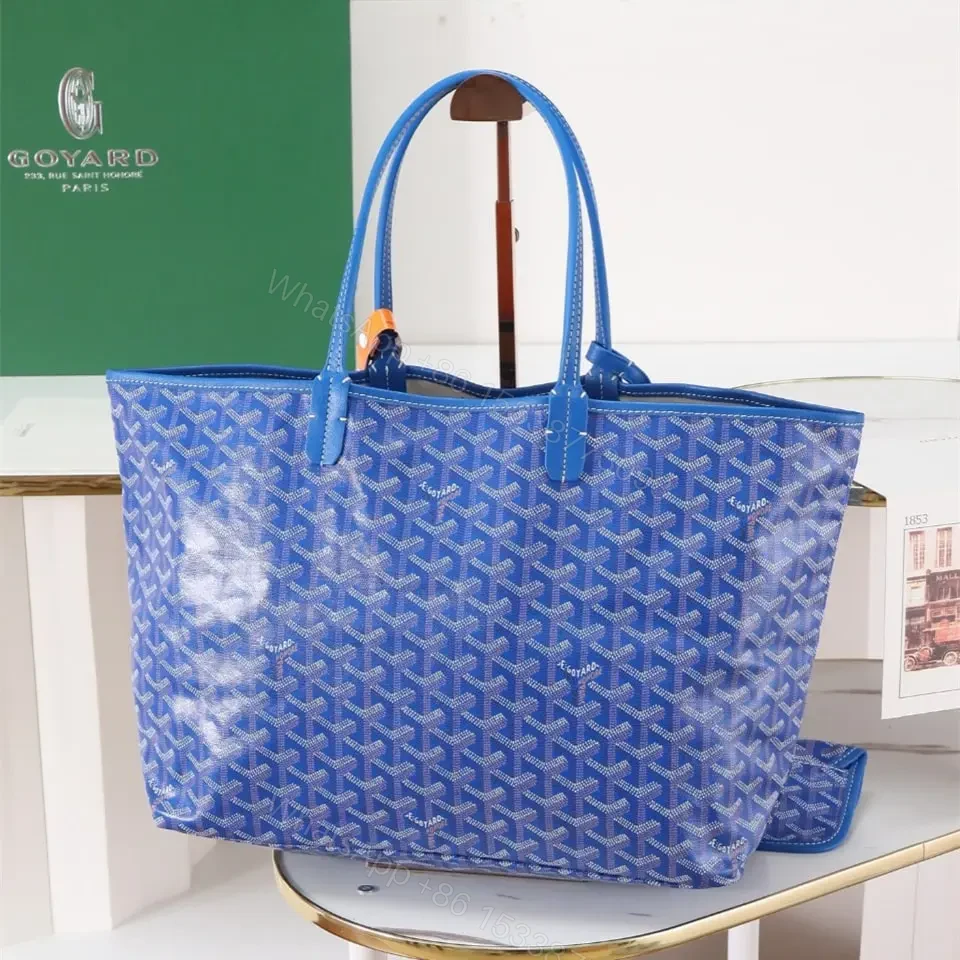 View 2 of 高仿Goyard*STLOUIP6滿印Tote手提袋天藍免檢版小號