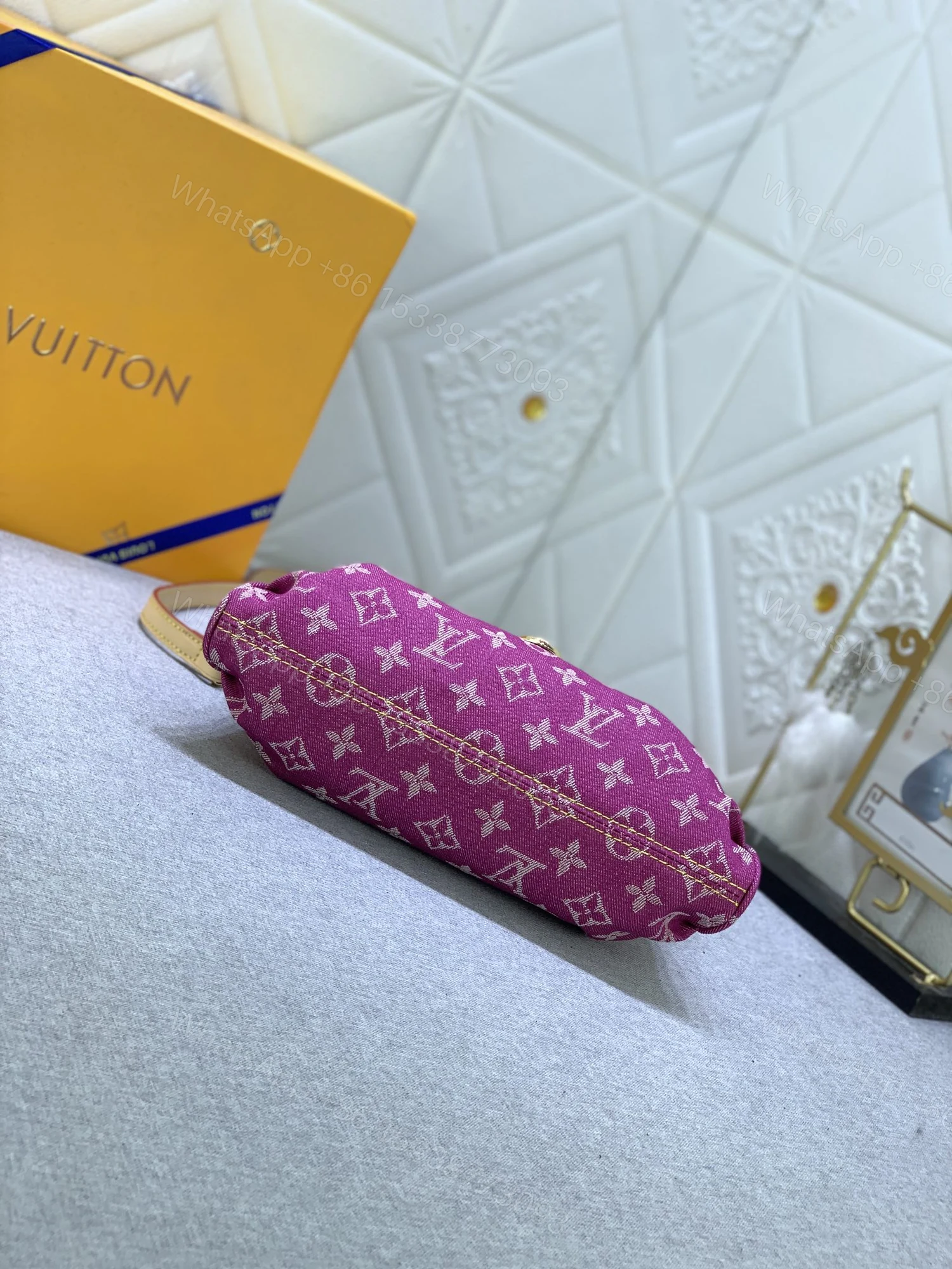 View 5 of Louis Vuitton Pleaty bag in pink denim