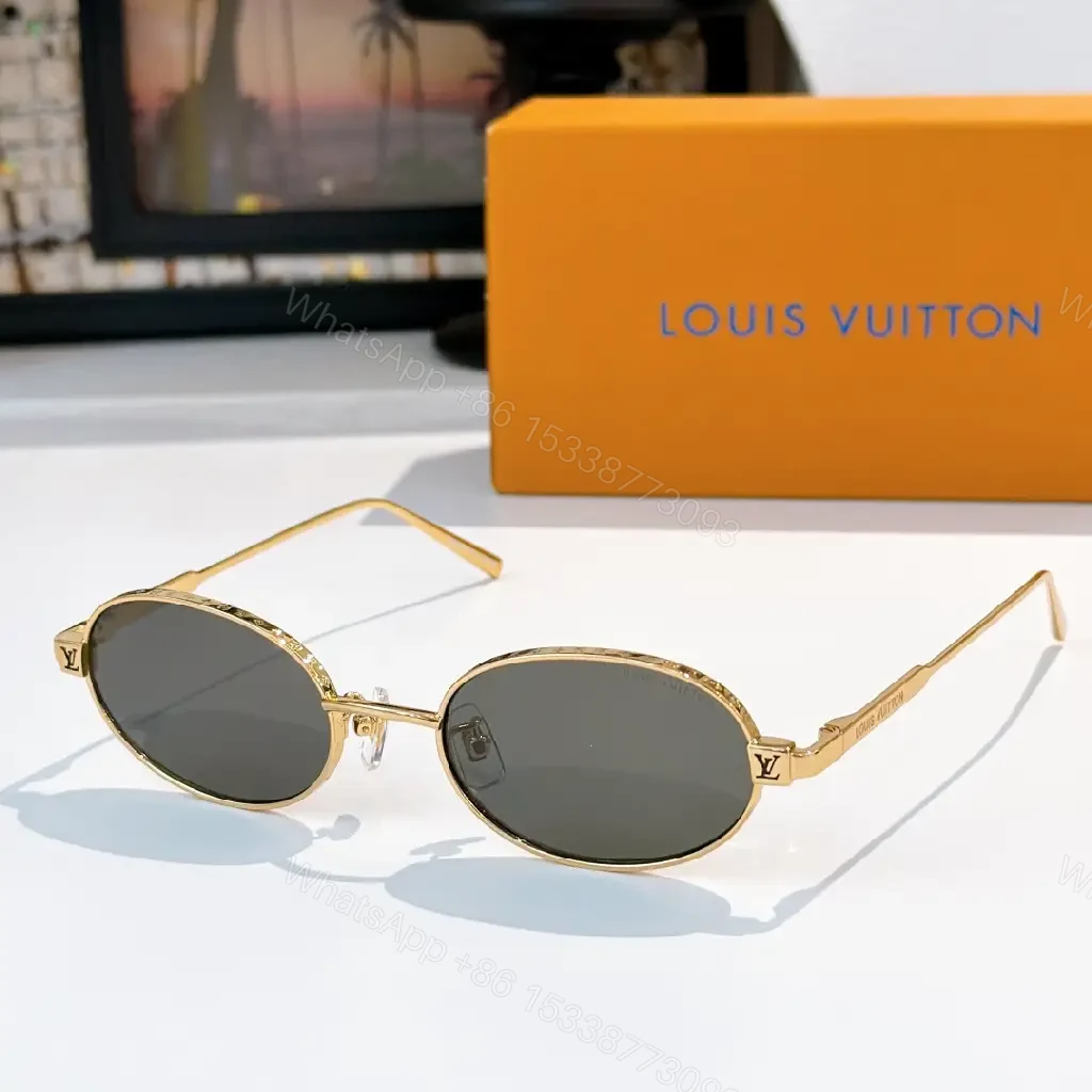 View 10 of Elegant Oval Sunglasses – Silver Metal, Polarized, Luxury Style