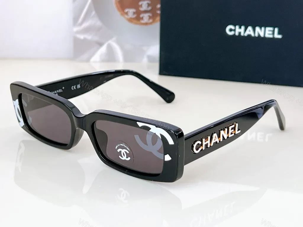 View 7 of White Acetate Sunglasses + Polarized Lenses + Modern Luxe + Chanel Branding + Sunglasses