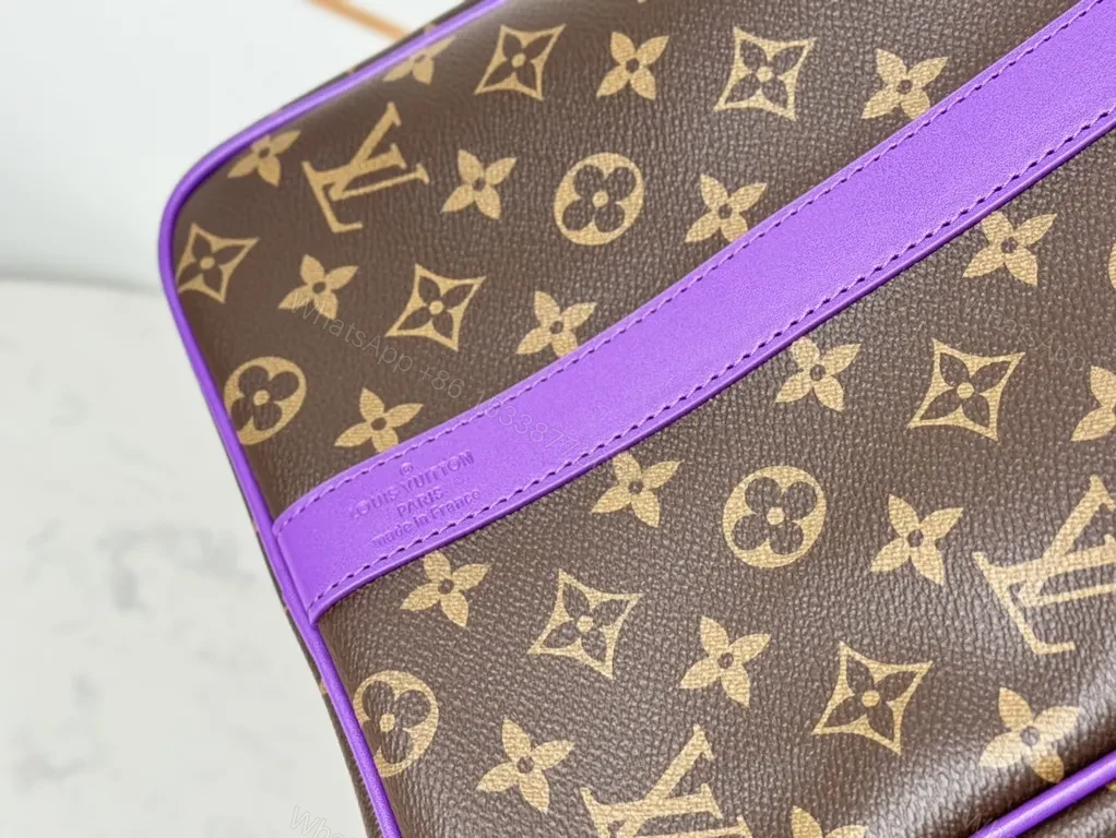 View 4 of Bold Monogram Carryall: Violet Accent Travel Bag