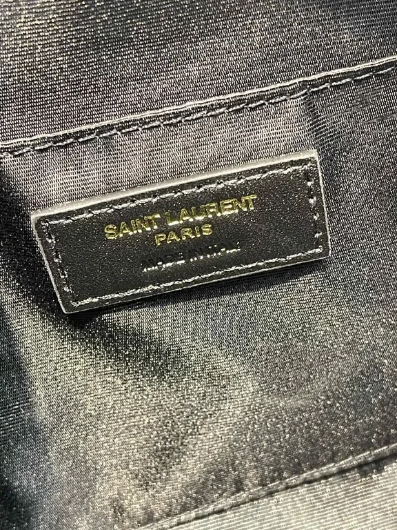 View 9 of Quilted Leather Crossbody: YSL Logo Chic, 7.5"