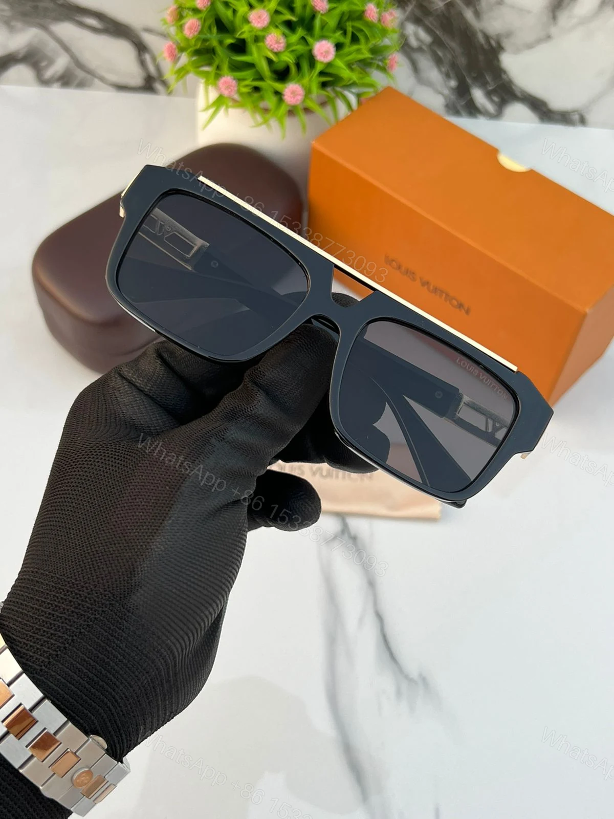 View 2 of Louis Vuitton Sunglasses Black-Grey