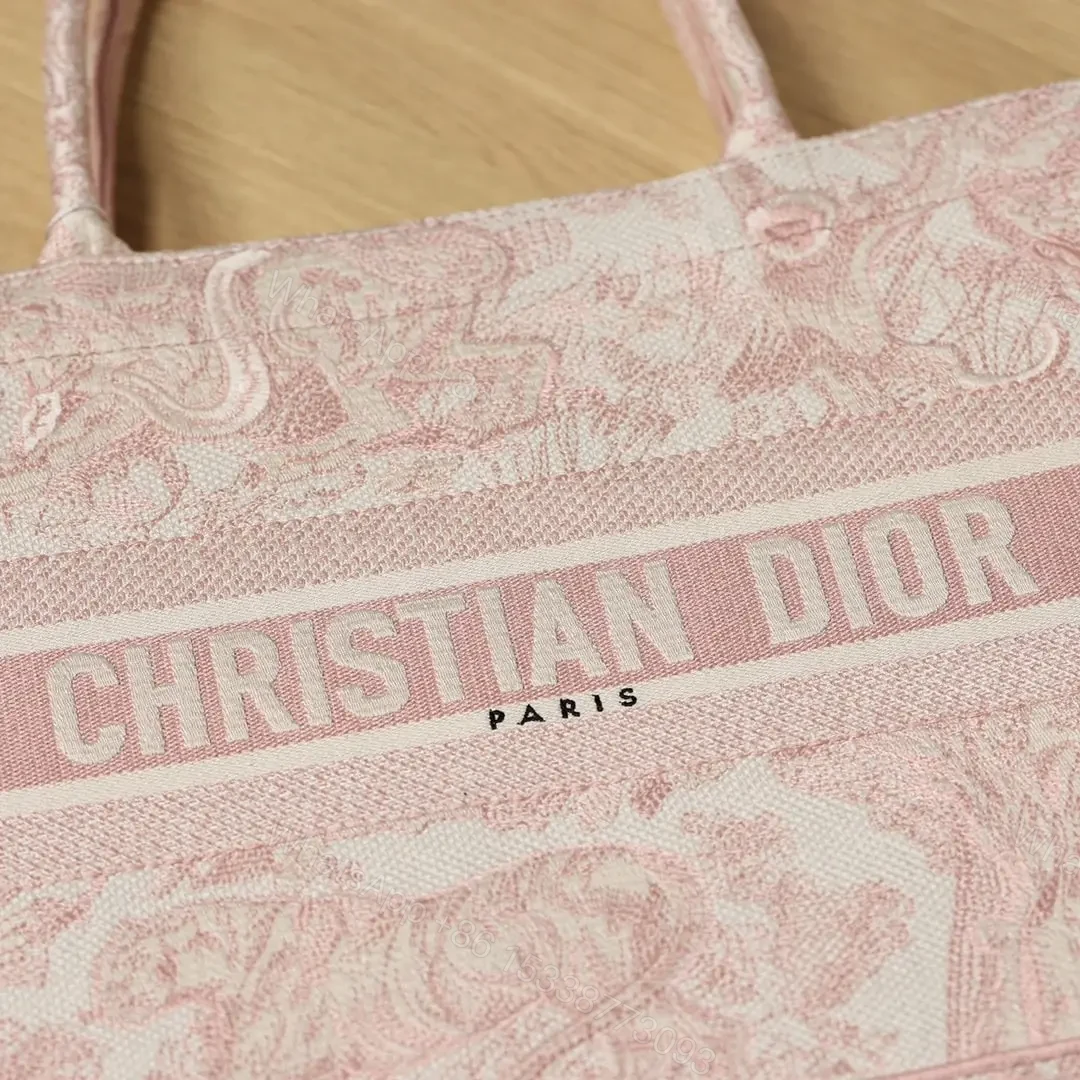 View 7 of 高仿Dior*BookTote系列粉色茹伊M手袋