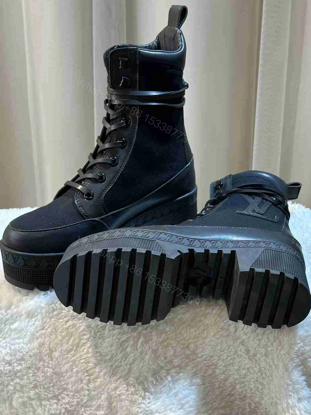 View 4 of LOUIS VUITTON LAUREATE PLATFORM DESERT BOOT BLACK 1AC7RO