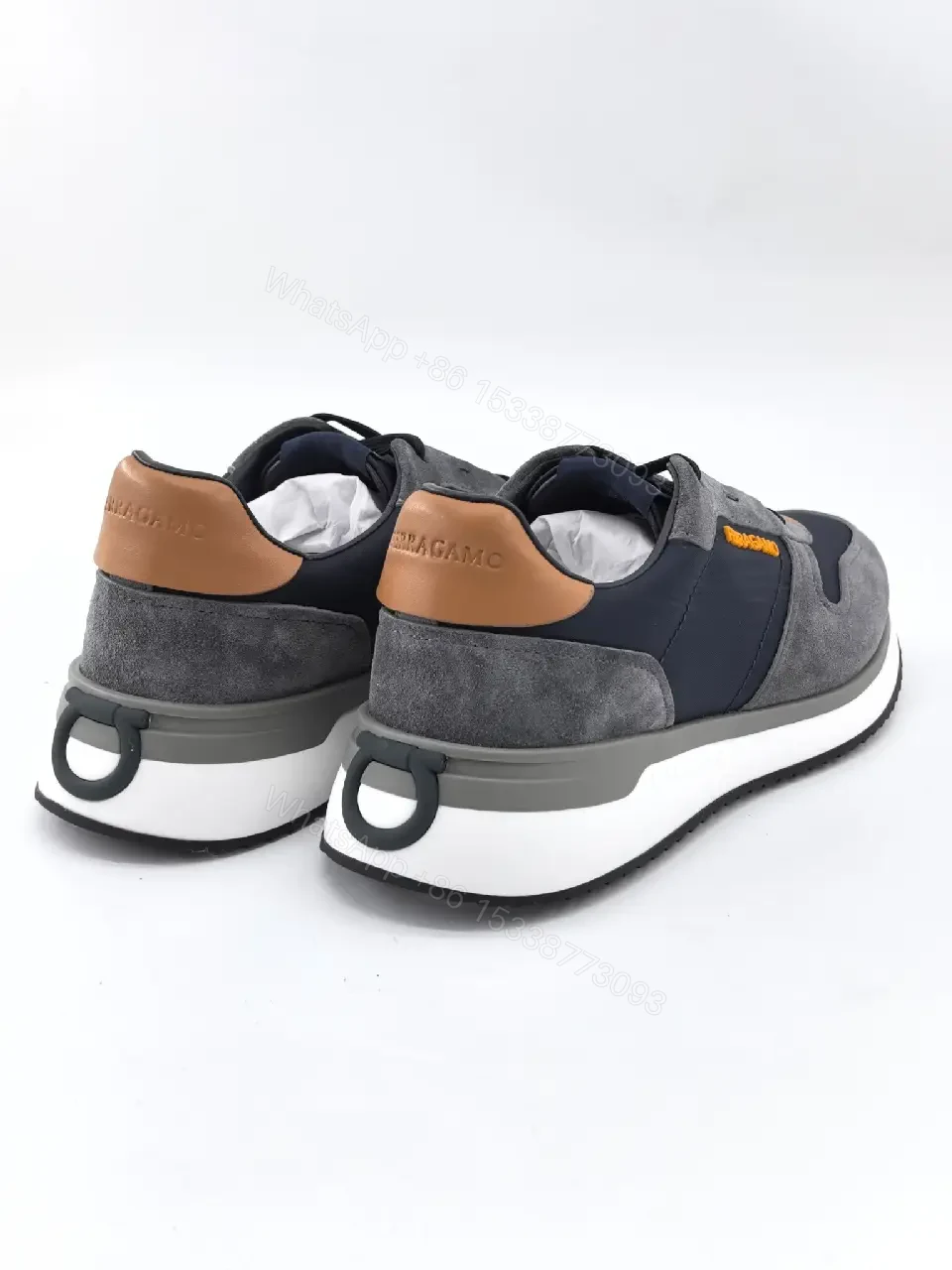 View 3 of Casual Luxe Suede Sneaker with Textured Blocks, Mens Footwear