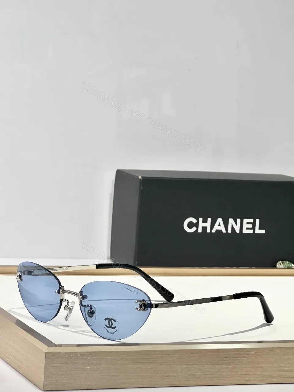 View 3 of Aviator Sunglasses: Luxe Gold-Bridge, Brew Lenses, Minimal Chanel-Inspired Iconic Style