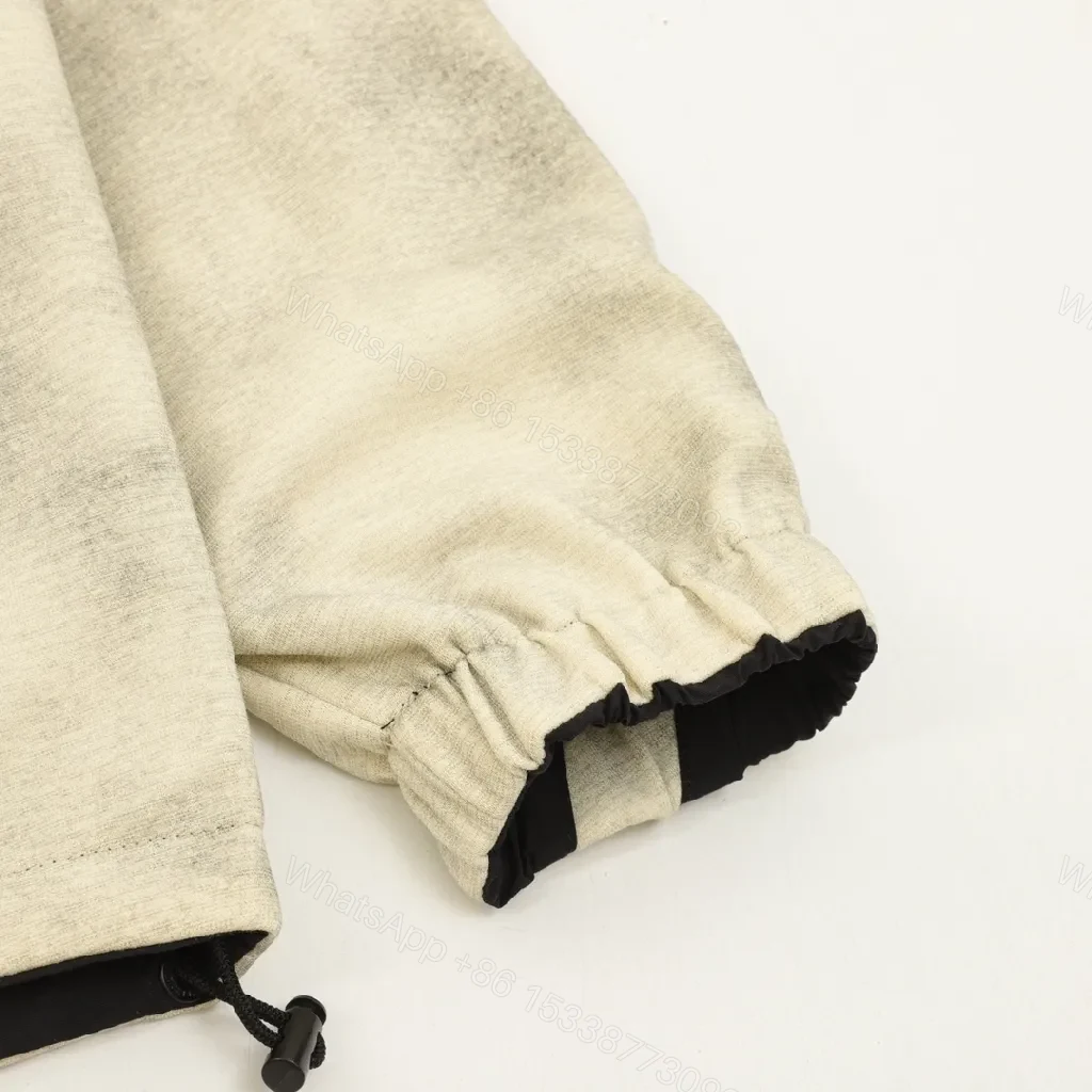 View 5 of Beige Tie-Dye Zip Hoodie: Elevated Everyday Comfort