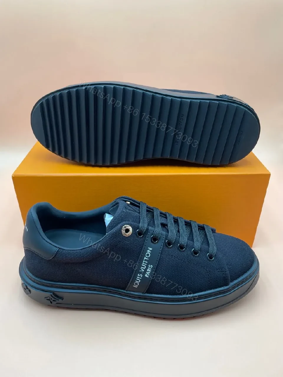 View 3 of Minimalist Black Tech-Sneaker with Luxe-Detail Comfort