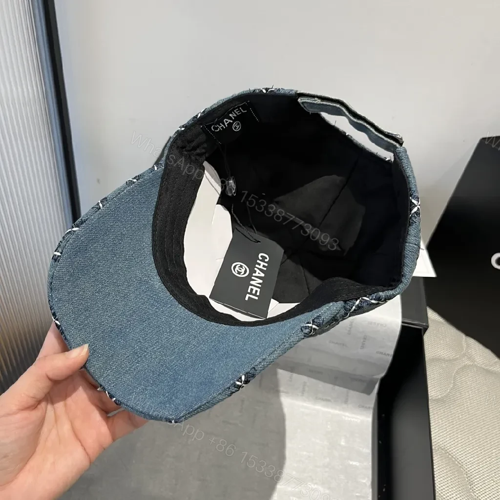 View 4 of Denim Quilted Cap: Structured Modern Streetwear