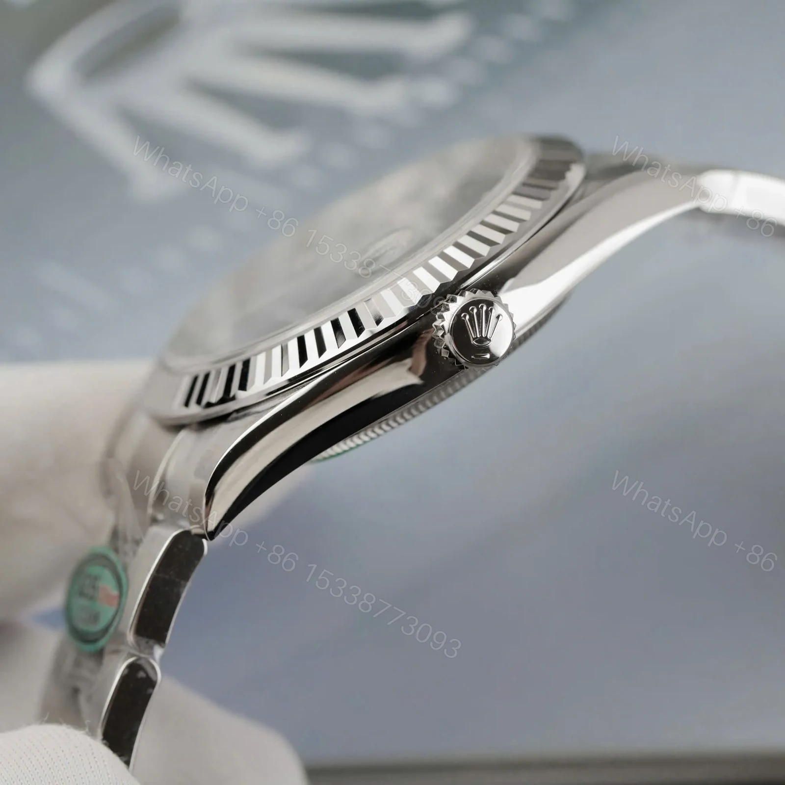View 3 of Rolex Datejust Bright Blue Diamond Dial 126334-0015 41 mm