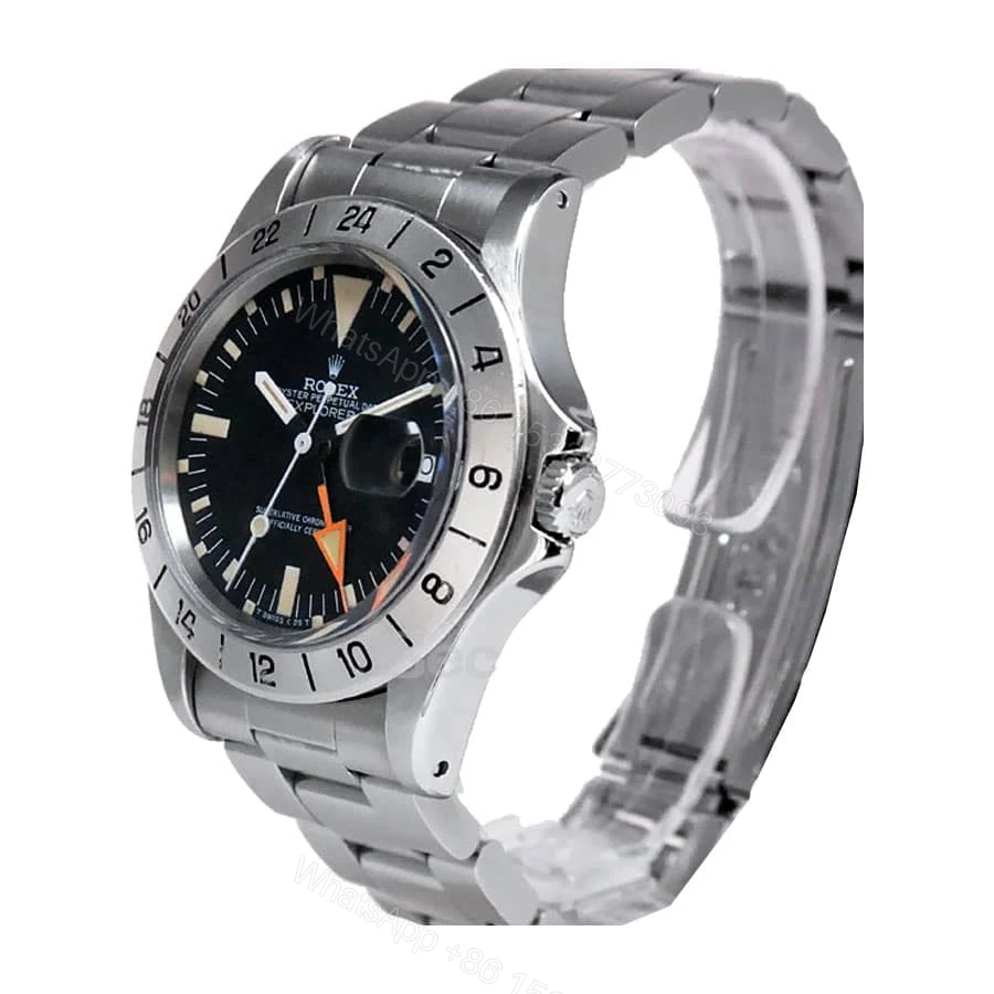 View 2 of Rolex Explorer II 1655 Super Clone: 39mm Antique Black Dial Freccione