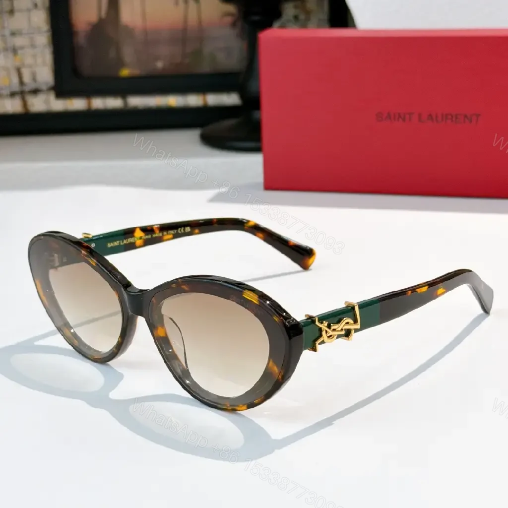 View 2 of Chic Black Round Sunglasses with Gold Hardware