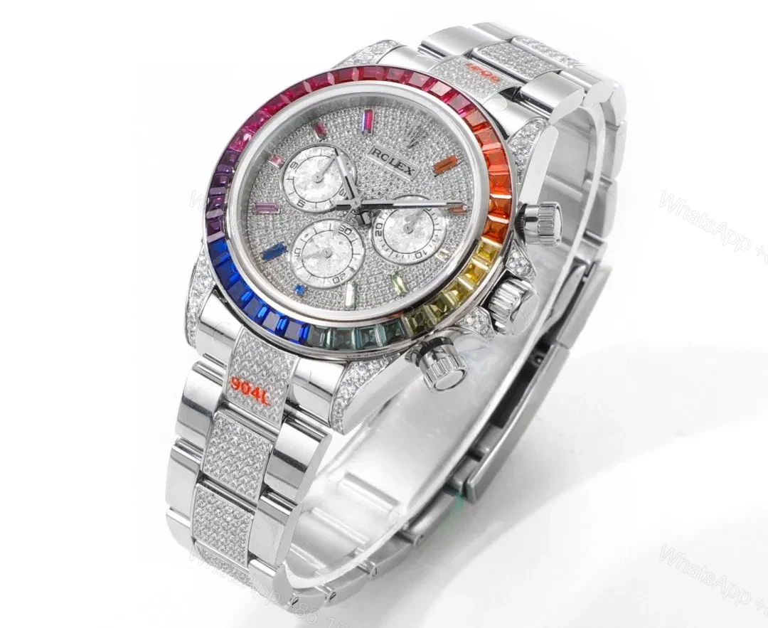 View 2 of BT Factory Clean Factory ROLEX Rainbow Daytona Platinum Watch