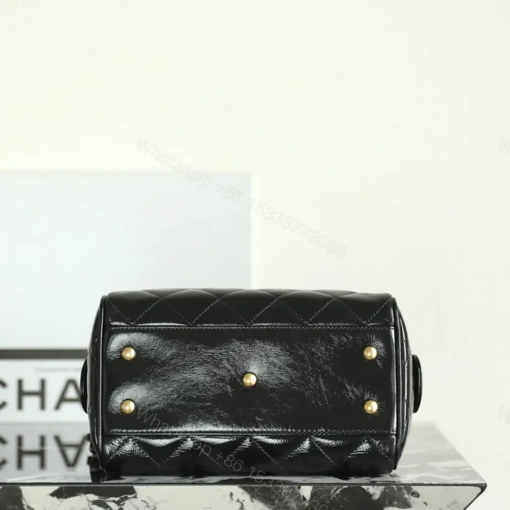 View 5 of 高仿Chanel*25A系列AS5578保齡球手提包黑色小號免檢版