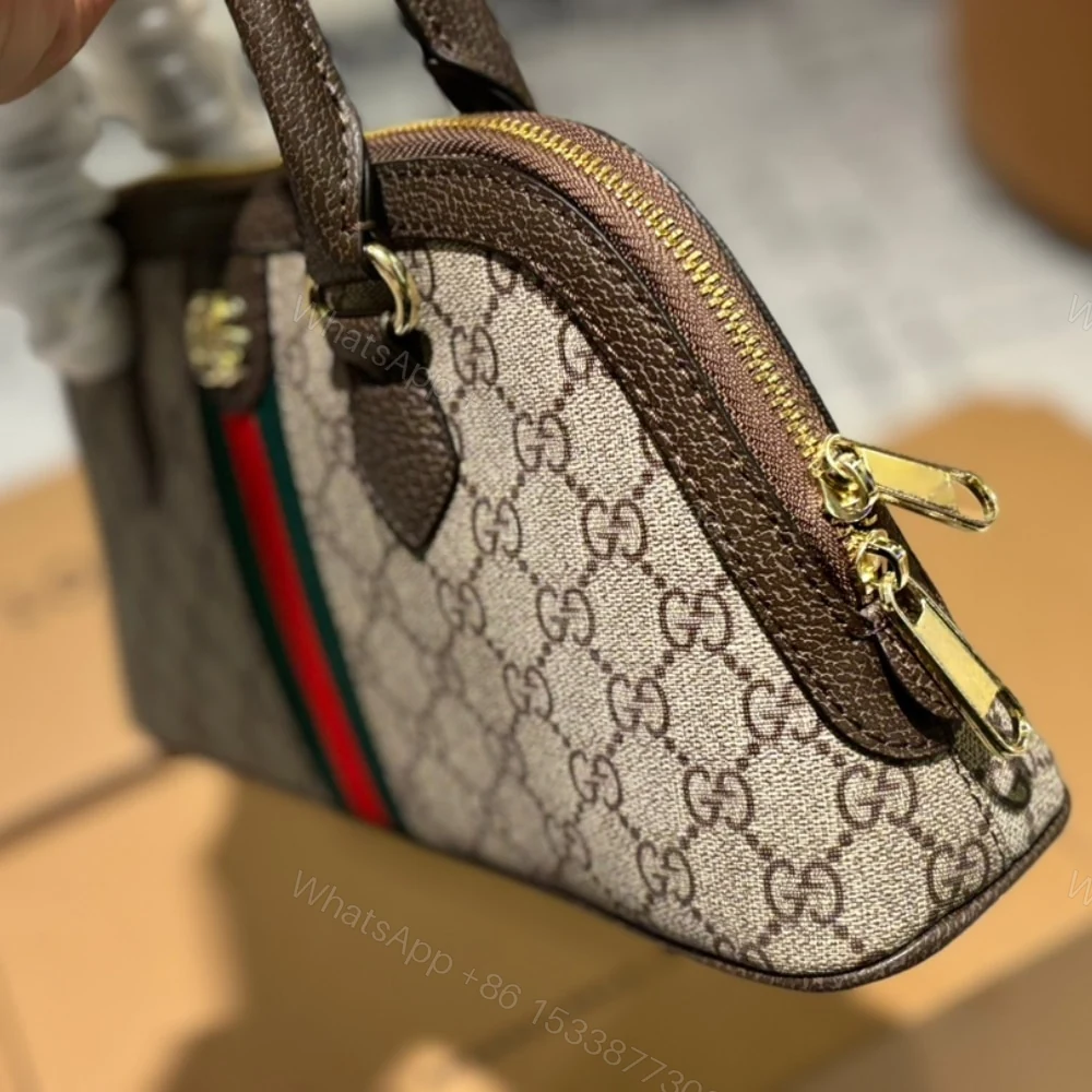 View 4 of Gucci Ophidia Small Top Handle Bag Beige And Ebony 30Cm