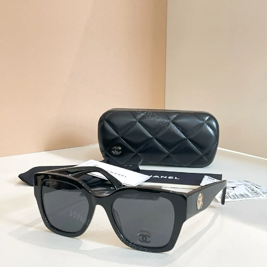 View 4 of Oversized Black White Acetate Sunglasses with Logo Details