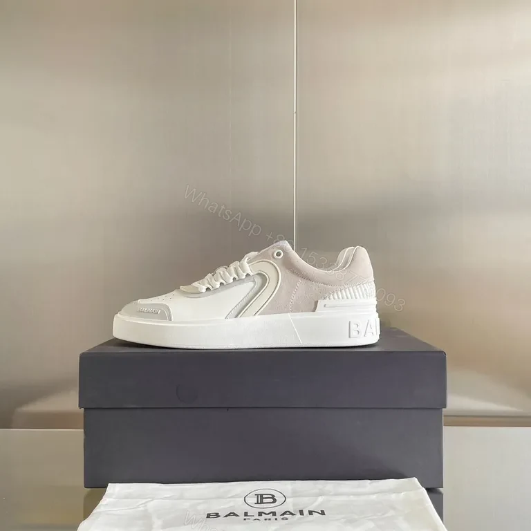View 8 of Cream-Tone Calf Leather Sneakers: Luxury Everyday Comfort