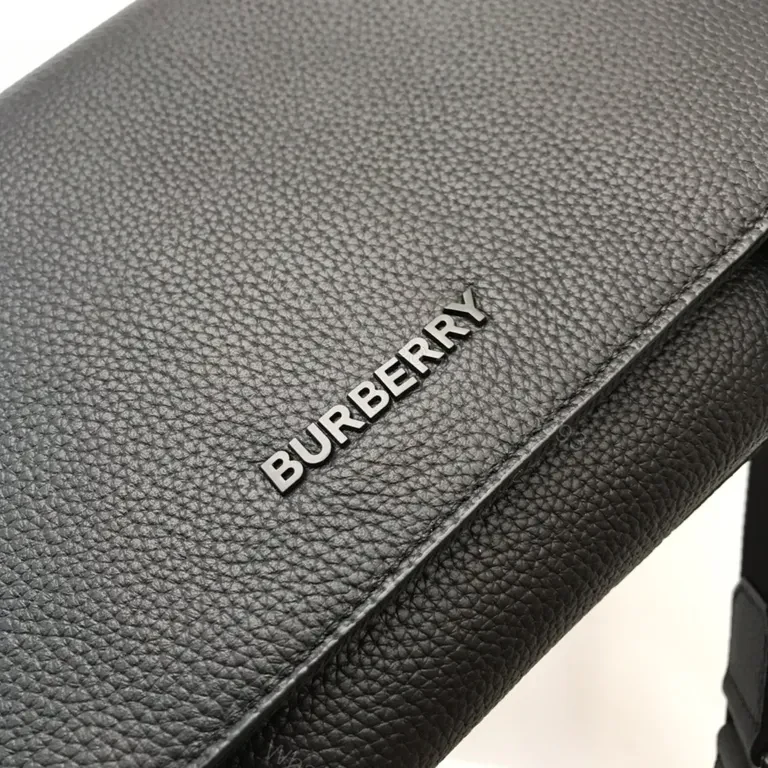 View 8 of Slim Black Pebbled Leather Crossbody: Hands-Free Sophistication