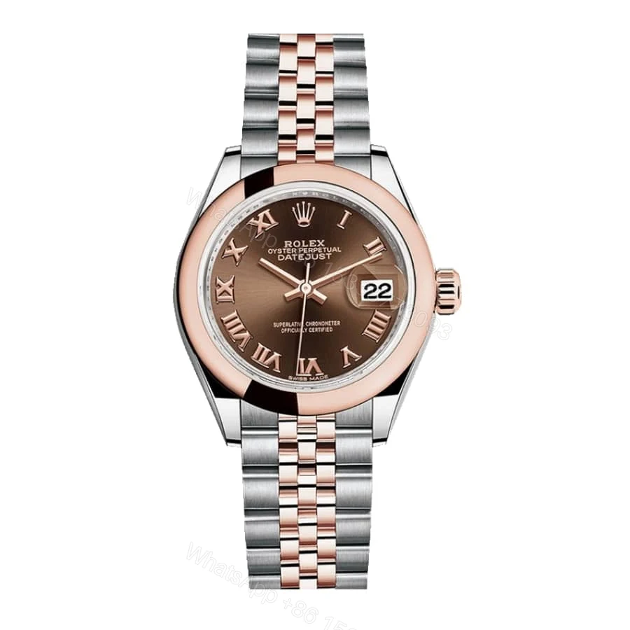 Rolex Datejust 31 278341RBR Super Clone : Everose Diamond Bezel Chocolate Dial 31mm — view 1